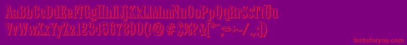 ColonelshadowRegular Font – Red Fonts on Purple Background