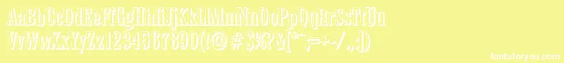 ColonelshadowRegular Font – White Fonts on Yellow Background