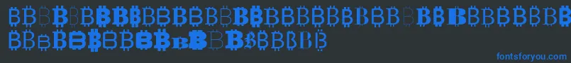 Bitco Font – Blue Fonts on Black Background