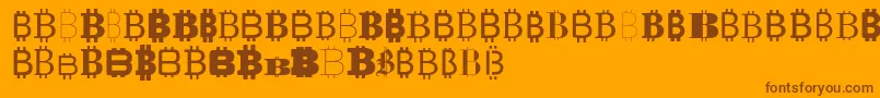 Bitco Font – Brown Fonts on Orange Background