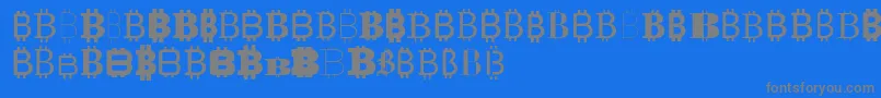 Bitco Font – Gray Fonts on Blue Background