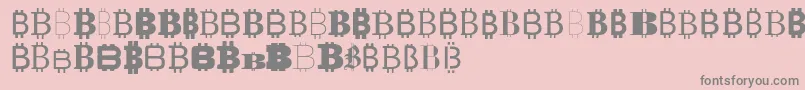 Bitco Font – Gray Fonts on Pink Background