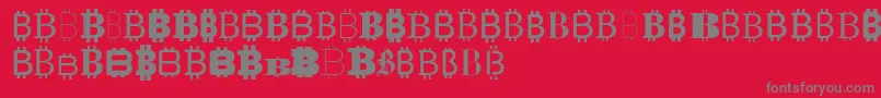 Bitco Font – Gray Fonts on Red Background