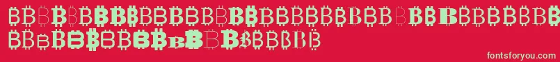 Bitco Font – Green Fonts on Red Background