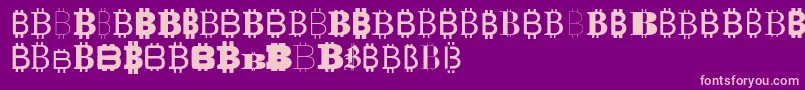 Bitco Font – Pink Fonts on Purple Background