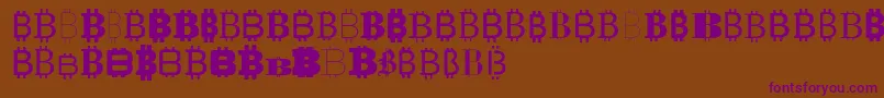 Bitco Font – Purple Fonts on Brown Background