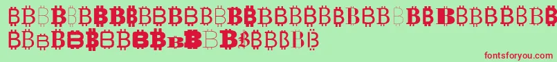 フォントBitco – 赤い文字の緑の背景