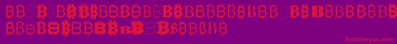 フォントBitco – 紫の背景に赤い文字