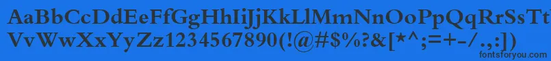 KuriakosBlackSsiBold Font – Black Fonts on Blue Background