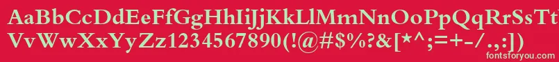 KuriakosBlackSsiBold Font – Green Fonts on Red Background