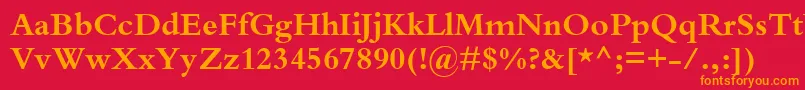 KuriakosBlackSsiBold Font – Orange Fonts on Red Background