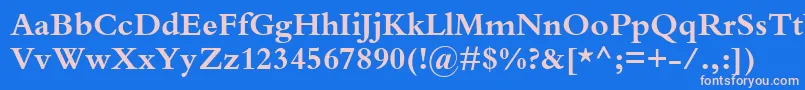 KuriakosBlackSsiBold Font – Pink Fonts on Blue Background