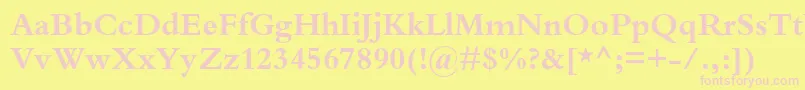 KuriakosBlackSsiBold Font – Pink Fonts on Yellow Background