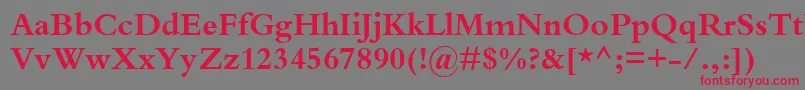 フォントKuriakosBlackSsiBold – 赤い文字の灰色の背景
