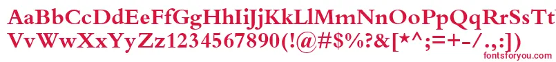 フォントKuriakosBlackSsiBold – 白い背景に赤い文字