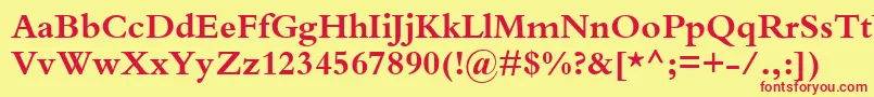 KuriakosBlackSsiBold Font – Red Fonts on Yellow Background