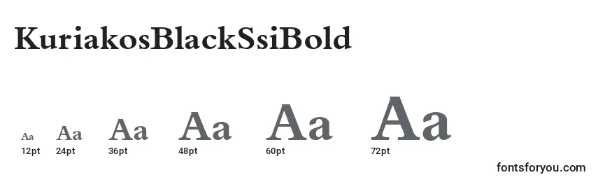 Размеры шрифта KuriakosBlackSsiBold