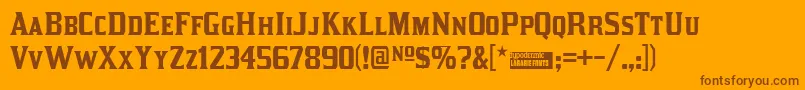 Kirsty Font – Brown Fonts on Orange Background