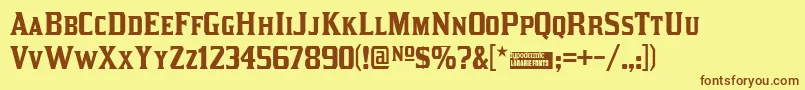 Kirsty Font – Brown Fonts on Yellow Background