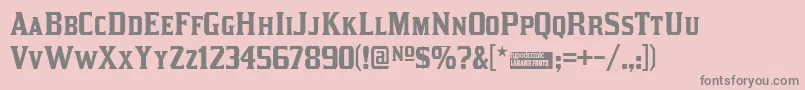 Kirsty Font – Gray Fonts on Pink Background