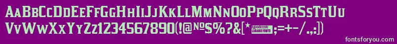 Kirsty Font – Green Fonts on Purple Background