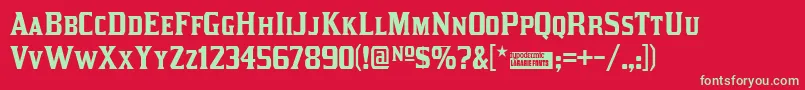 Kirsty Font – Green Fonts on Red Background