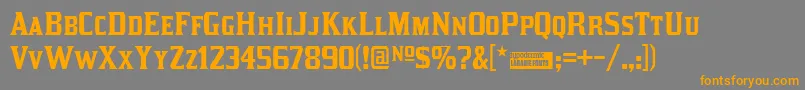Kirsty-Schriftart – Orangefarbene Schriften auf grauem Hintergrund