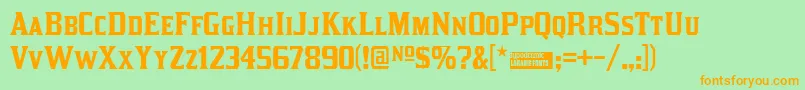 Kirsty Font – Orange Fonts on Green Background