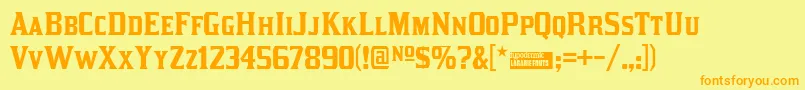 Kirsty Font – Orange Fonts on Yellow Background