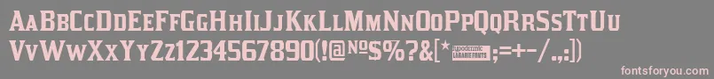 Kirsty Font – Pink Fonts on Gray Background