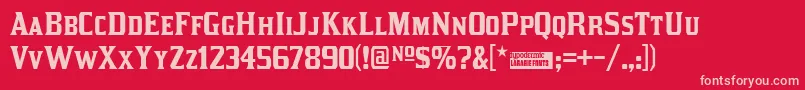 Kirsty Font – Pink Fonts on Red Background