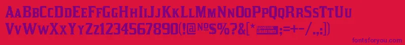 Kirsty Font – Purple Fonts on Red Background