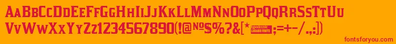 Kirsty Font – Red Fonts on Orange Background
