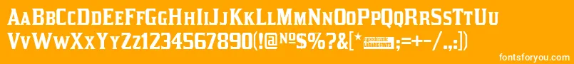 Kirsty Font – White Fonts on Orange Background