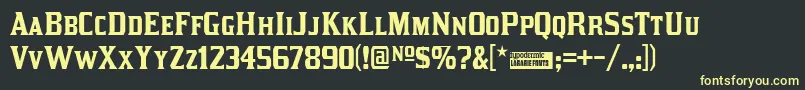 Kirsty Font – Yellow Fonts on Black Background