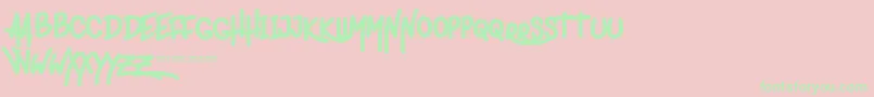 LigeraRouden Font – Green Fonts on Pink Background