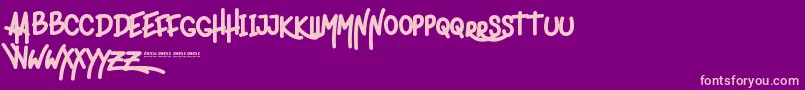 LigeraRouden Font – Pink Fonts on Purple Background