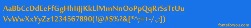 SakkalMajallaРџРѕР»СѓР¶РёСЂРЅС‹Р№ Font – Orange Fonts on Blue Background
