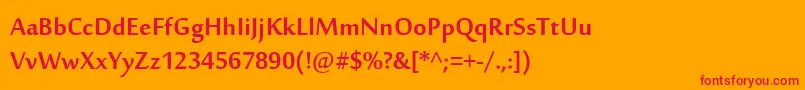 SakkalMajallaРџРѕР»СѓР¶РёСЂРЅС‹Р№ Font – Red Fonts on Orange Background