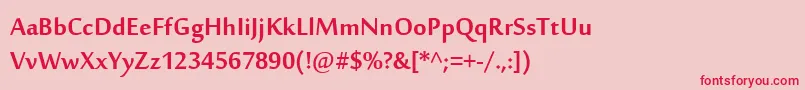 SakkalMajallaРџРѕР»СѓР¶РёСЂРЅС‹Р№ Font – Red Fonts on Pink Background