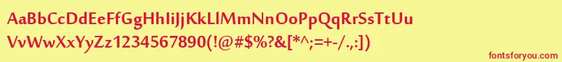 SakkalMajallaРџРѕР»СѓР¶РёСЂРЅС‹Р№ Font – Red Fonts on Yellow Background