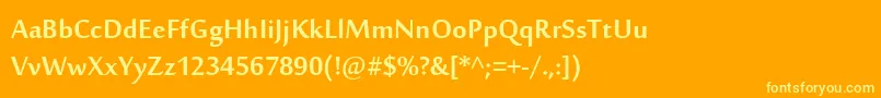 フォントSakkalMajallaРџРѕР»СѓР¶РёСЂРЅС‹Р№ – オレンジの背景に黄色の文字
