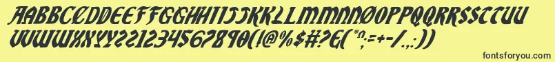 Sablei Font – Black Fonts on Yellow Background