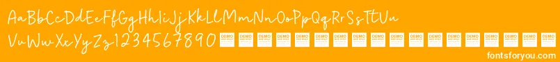 EasyGoingDemo Font – White Fonts on Orange Background