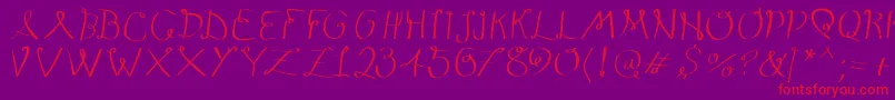 Loopings Font – Red Fonts on Purple Background