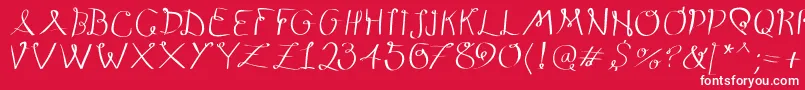 Loopings Font – White Fonts on Red Background