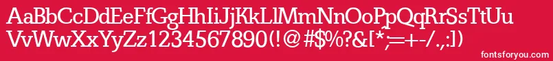 フォントOsiradbNormal – 赤い背景に白い文字