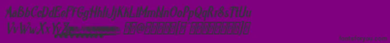 Fonte RevorioumPersonalUse – fontes pretas em um fundo violeta