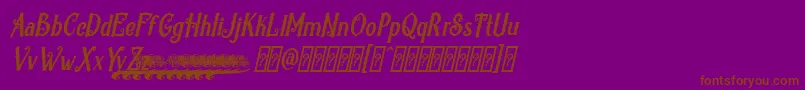 RevorioumPersonalUse Font – Brown Fonts on Purple Background