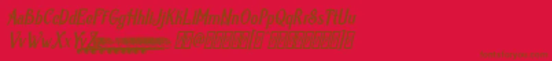 RevorioumPersonalUse Font – Brown Fonts on Red Background